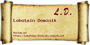 Lobstein Dominik névjegykártya